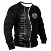 Men‘s Long Sleeve Mechanic Graphic 3d Print Top Autumn Vintage Casual Sports T-shirts