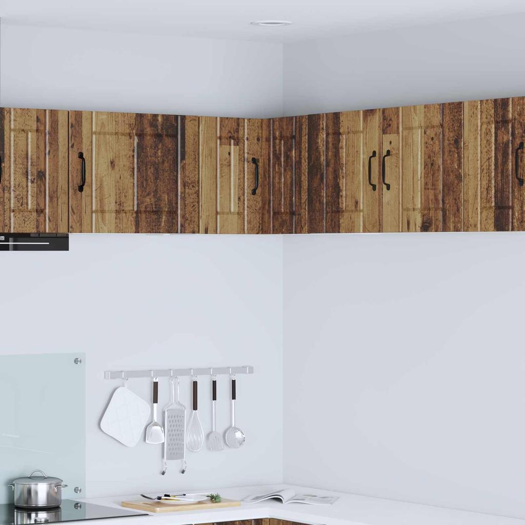 Lucca Wall Corner Cabinet Reclaimed Wood Look 57 X 57 X 40 Cm Particleboard