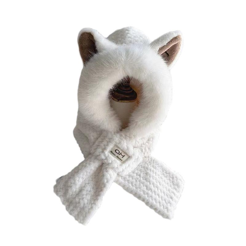 

1 шт. толстый уличный лыжный пушистый теплый зимний плюшевый шарф цельная шапка велосипедная шапка наушники