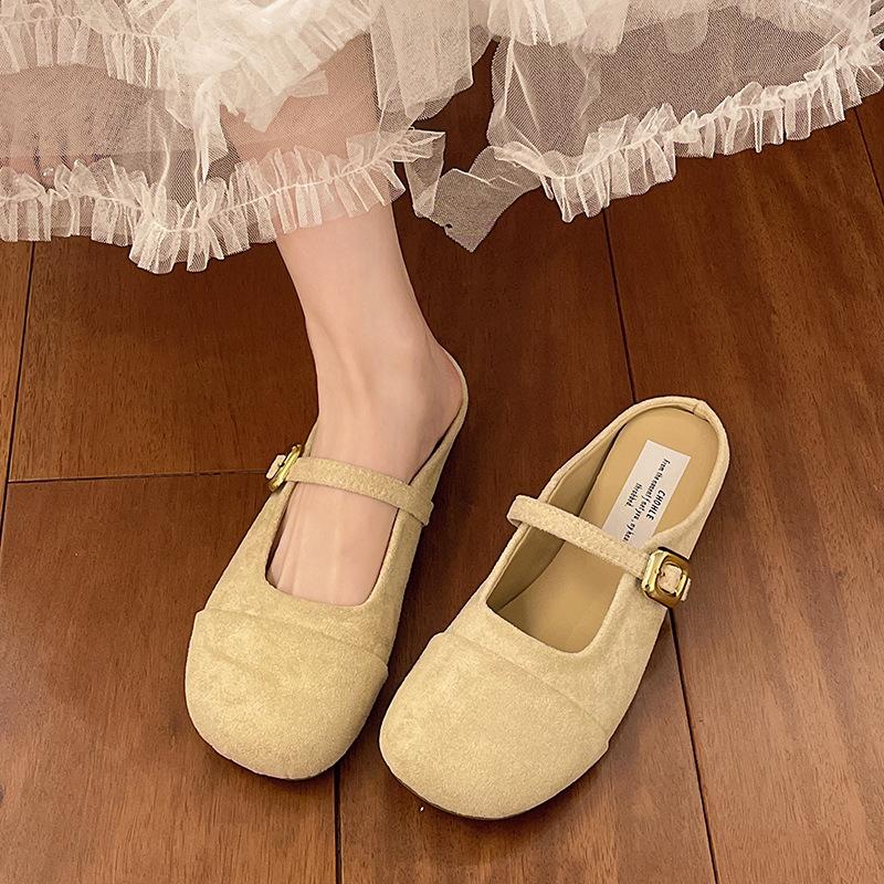 

Красные туфли-лодочки с мелким вырезом, на плоской подошве, из новой коллекции весна-осень, ретро, из замши Мэри Джейн 40 абрикосовый