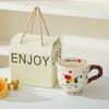 Creative cute dachshund ceramic mug couple cup water cup household coffee cup for friends birthday gift