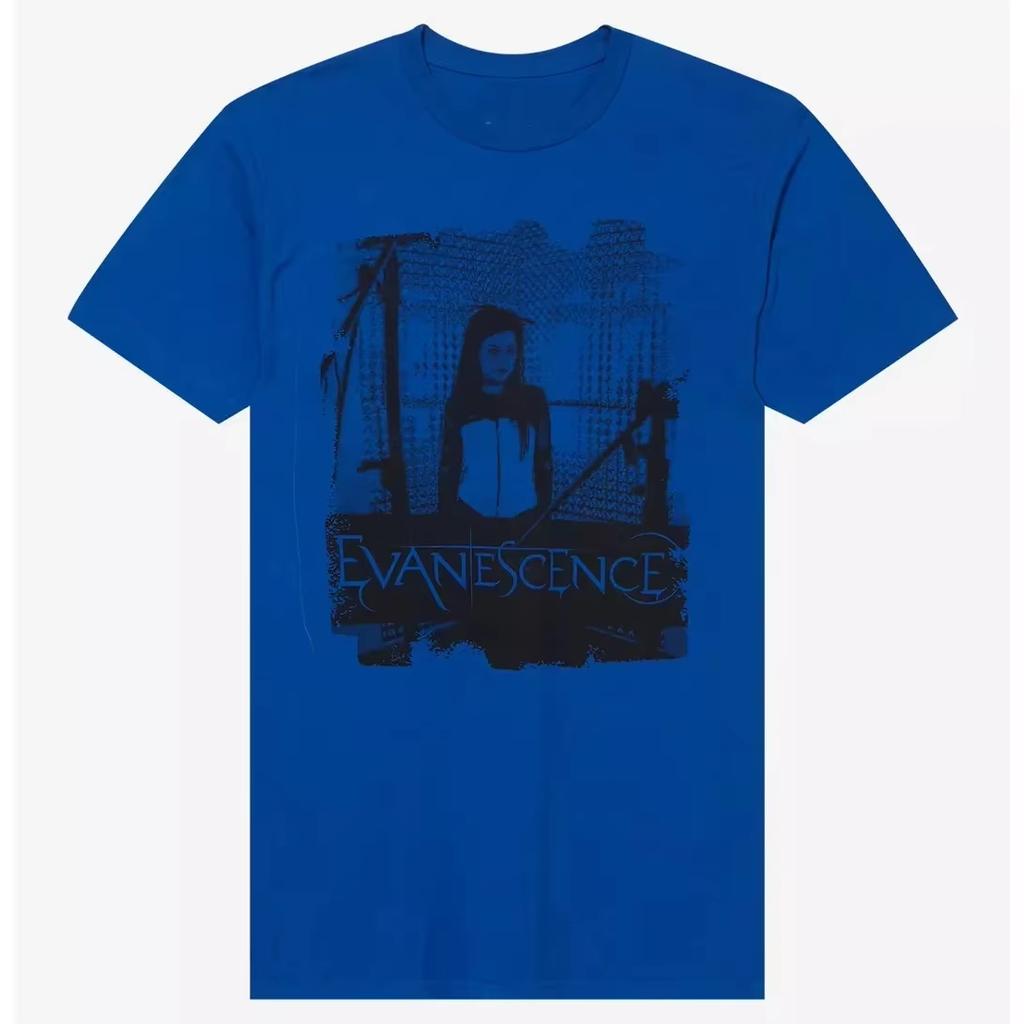 Summer Hot Sale Evanescence 2026 Tour Band Cotton Graphic T-shirt Men Women Vintage Hip Hop Streetwear Oversized T-shirt