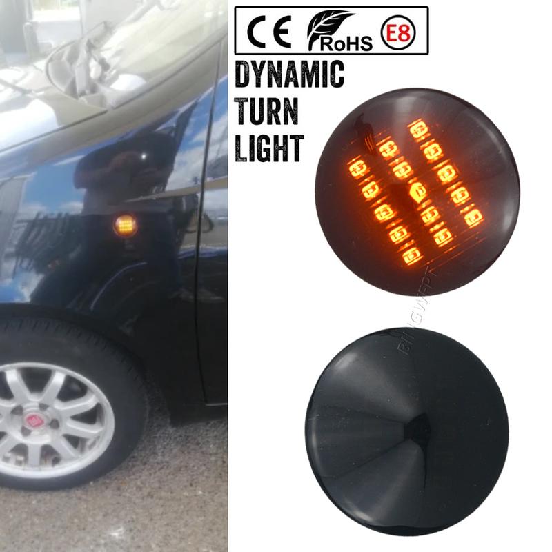 Left+Right For Fiat Punto 1999-2010 For Doblo 2001-2005 Car LED Dynamic Side Marker Turn Signal Light