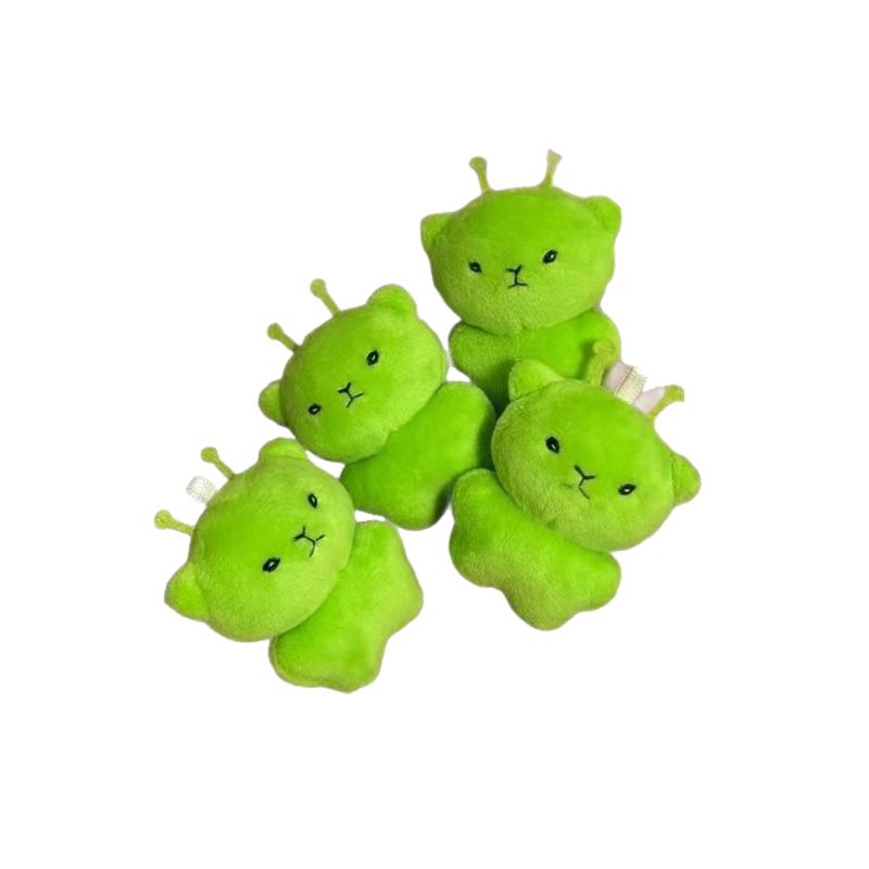 Mignon Chat Alien Peluche Pendentif Peluche Super Douce Poupées Porte-clés Kawaii Mini Jouet Pendentif Sac à Dos Joli Décor Sac Cadeau