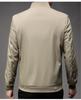 Autumn 2025 Men's Stand Collar Loose Fit Jacket - Urban Solid Color, Long Sleeve, Simple Style