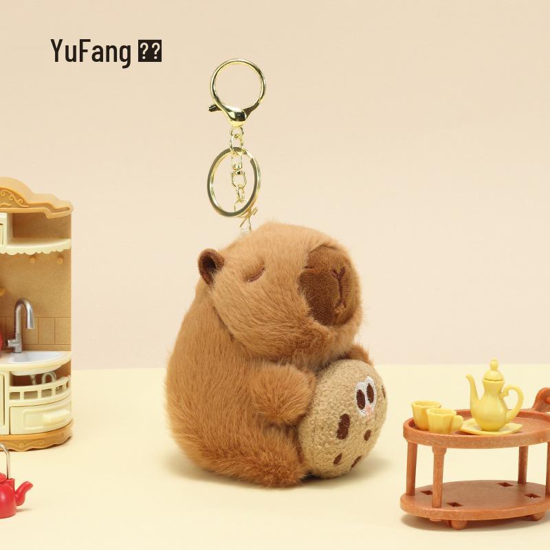 Capybara Plush Keychain Pendant – Cute Bag Ornament Toy Hanger