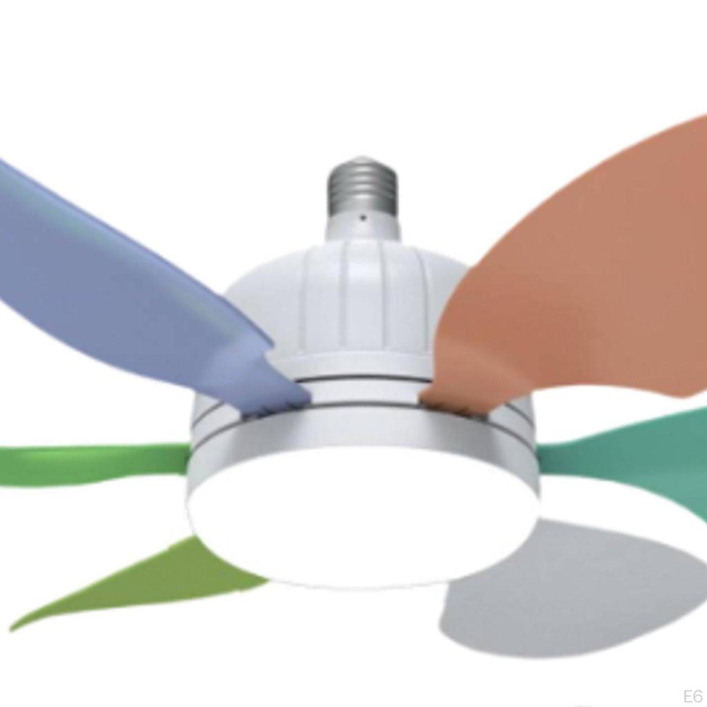 Ceiling Fan Light Noiseless Lamp for Home Use Indoor Dining Room White