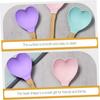4pcs Heart-shaped Silicone Spoon Convenient Kitchen Utensils for Soup and Salad Mixing Spoons for Household Cooking Lightweight and Easy to Store