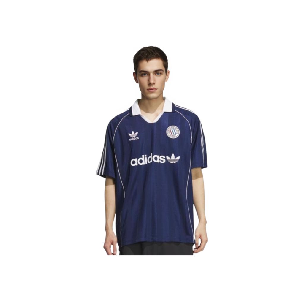 adidas Originals Short Sleeve Deep Indigo Football Shirt Men Tops KC0127