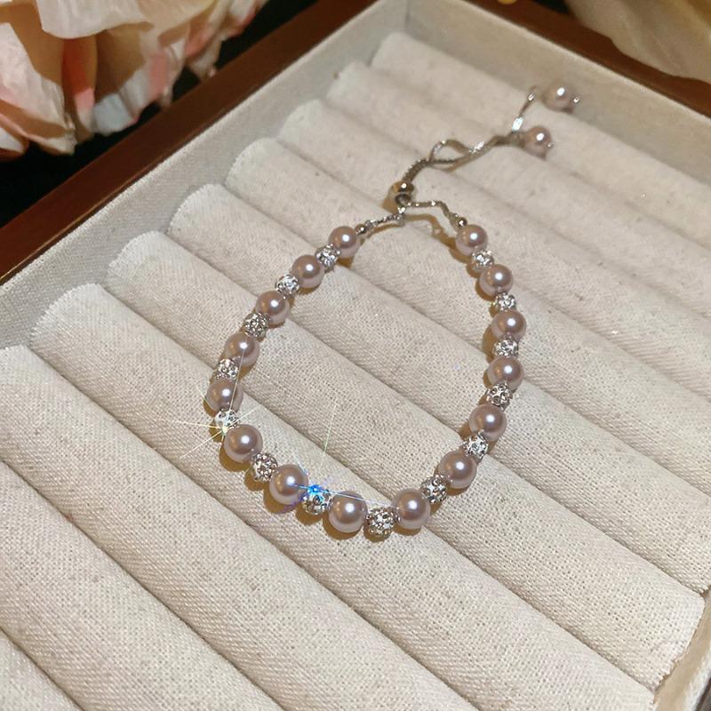 Diamond-encrusted Manta Rose Pearl Gypsy Star Bracelet Exquisite Light Luxury High-end Bracelet Niche Design Bracelet Women