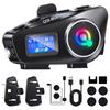 Car Bluetooth Headset Motorcycle Intercom Helmet LCD Waterproof maximum 32G