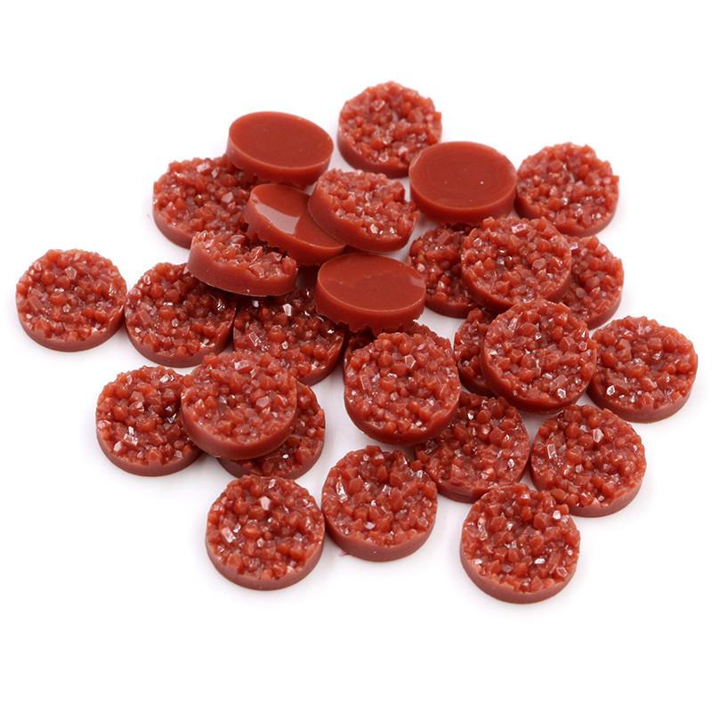 Neue, farbenfrohe 8/10/12 mm große, flache Naturharz-Cabochons (40 Stück) für Armbänder, Ohrringe und DIY-Schmuckherstellung