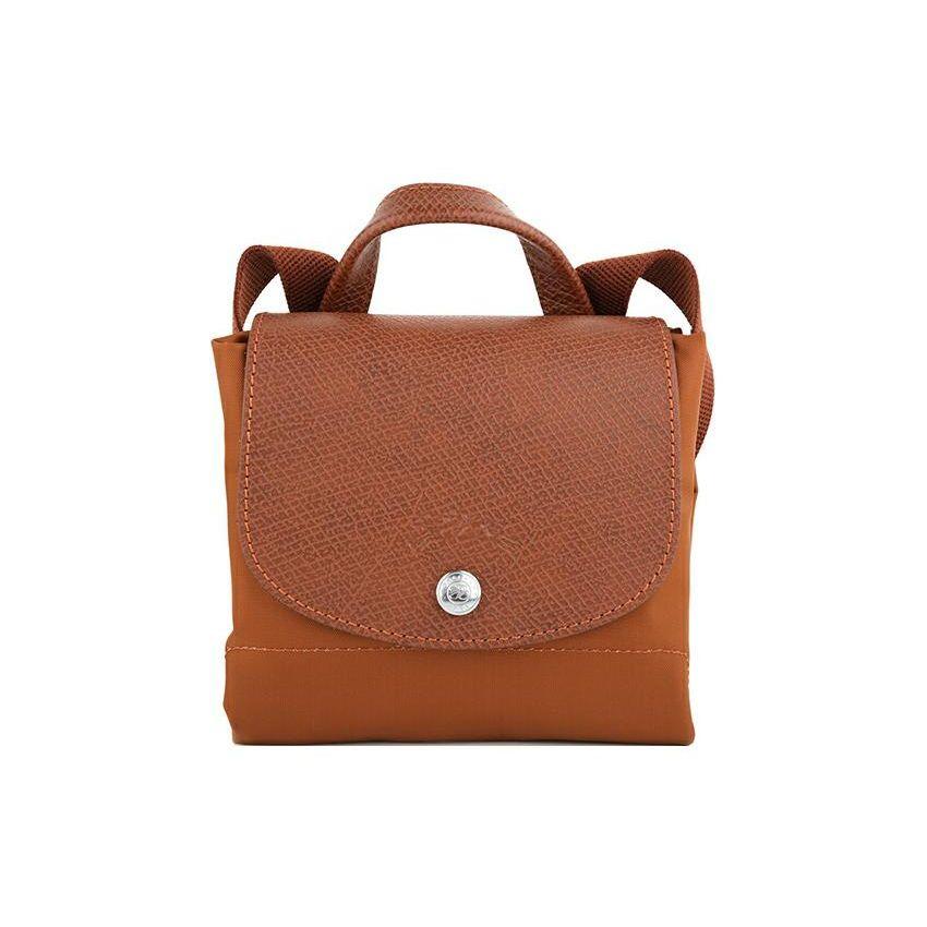 Longchamp Le Pliage Green 26 Foldable Snap Button Zipper Closure Backpack Mini Women backpack Brown 1699919504