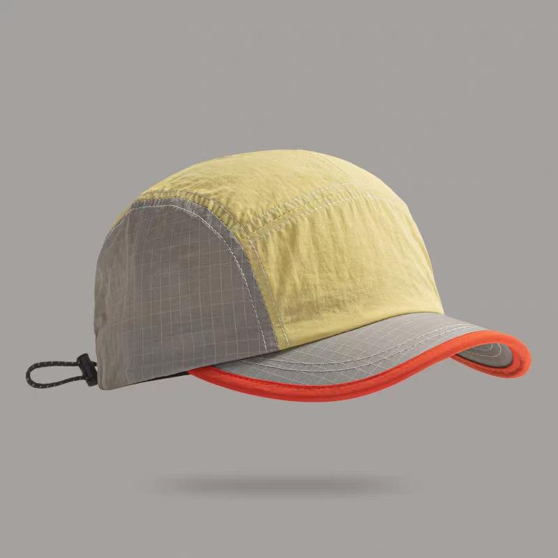 1 Pièce Casquette de Baseball Design Patchwork Multi-Couleurs, Taille Ajustable Chapeau de Soleil Sports d'Extérieur, Chapeau Mode Décontracté Unisexe jaune