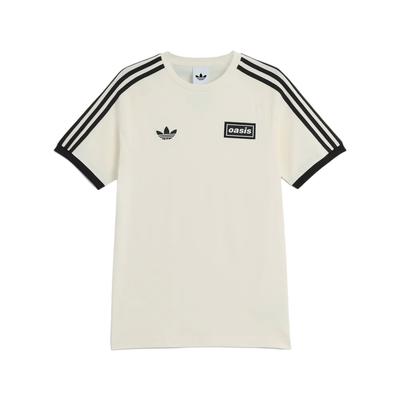 adidas Originals X Oasis Kollaboration 3-Streifen SS25 Slim Fit Bequemes Sport Kurzarm T-Shirt Unisex Oberteile KT-3446