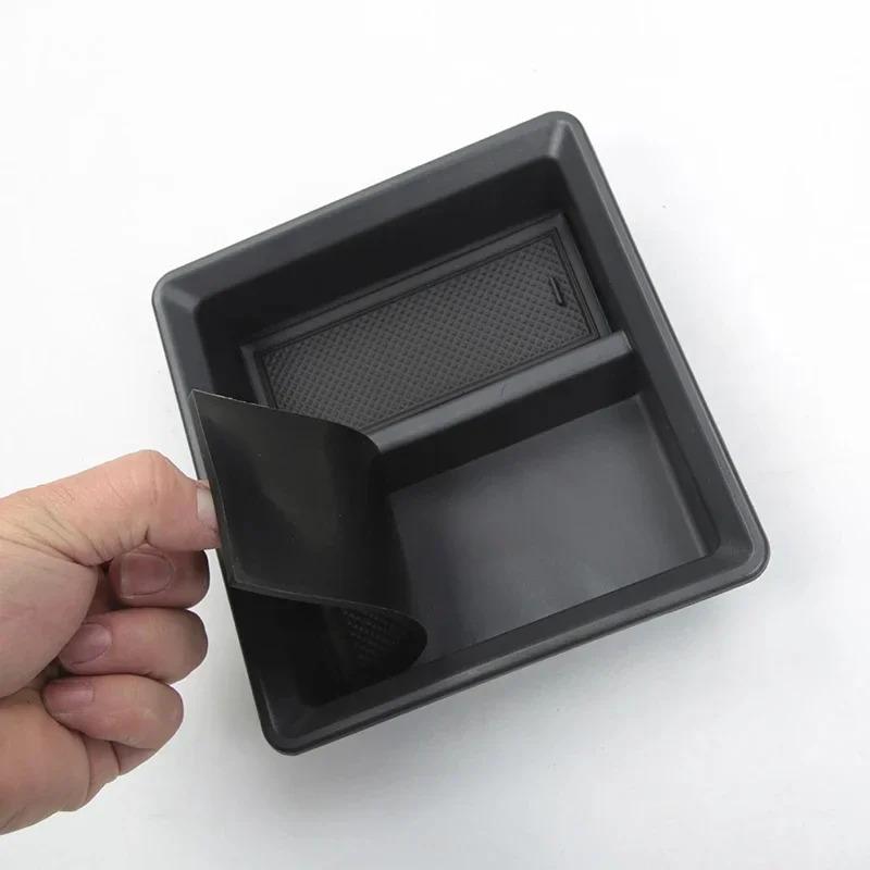 For Tesla Model 3/Y/3 Highland Model Y Juniper 2025+ Central Control Storage Box Organizer Tray Armrest Cubby Drawer Accessories