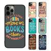 Read Books Library Bookshelf Quotes Phone Case For iPhone 17 Air 15 16 16e 14 13 12 11 Pro Max Coque For Apple PLUS Fundas