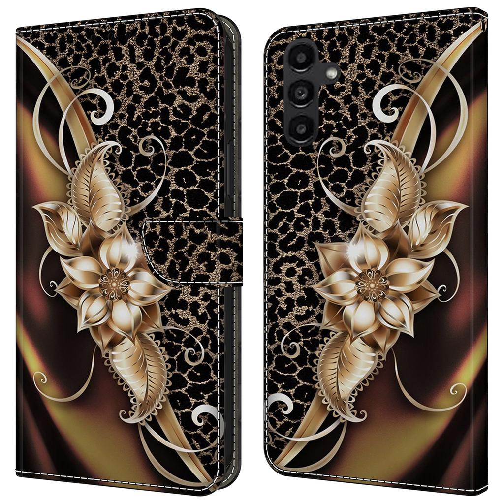 For Samsung Galaxy A24 4G (162.1 x 77.6 x 8.3mm) Case Pattern Print Leather Wallet Phone Cover