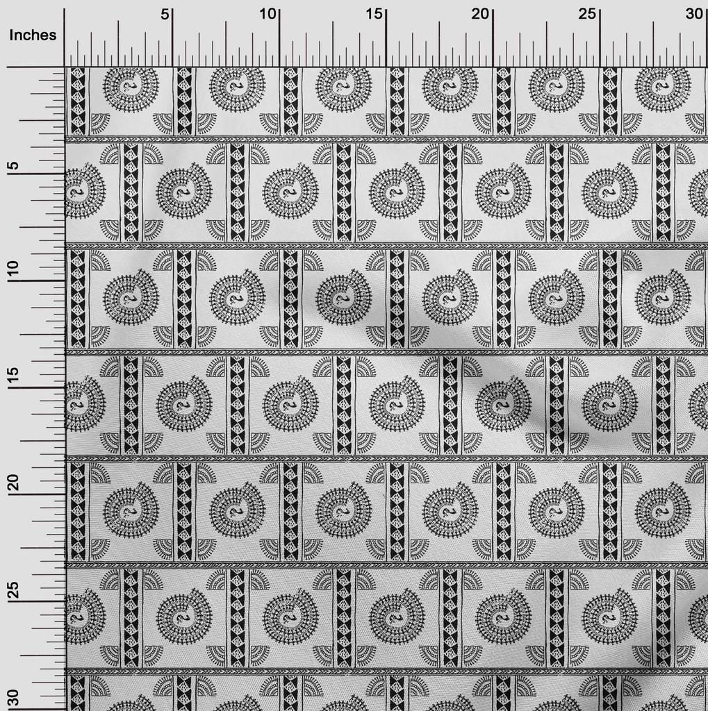 oneOone Baumwoll-Flex Schwarzer Stoff Asiatischer Blumenblock Quiltzubehör Druck Nähstoff pro Yard 40 Zoll