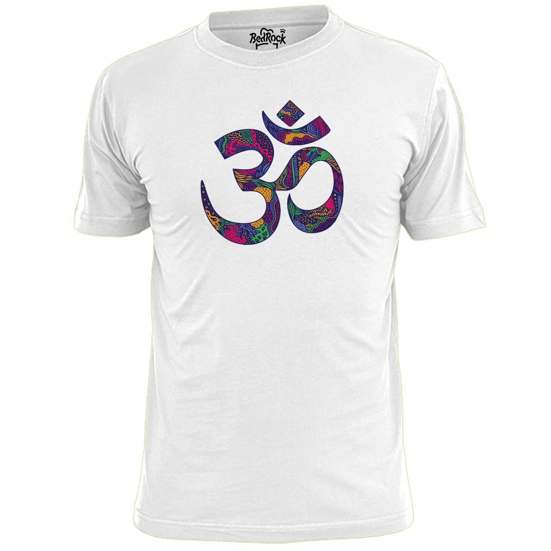 Mens Colouful Om T shirt Religion Hindu Buddhism 3XL