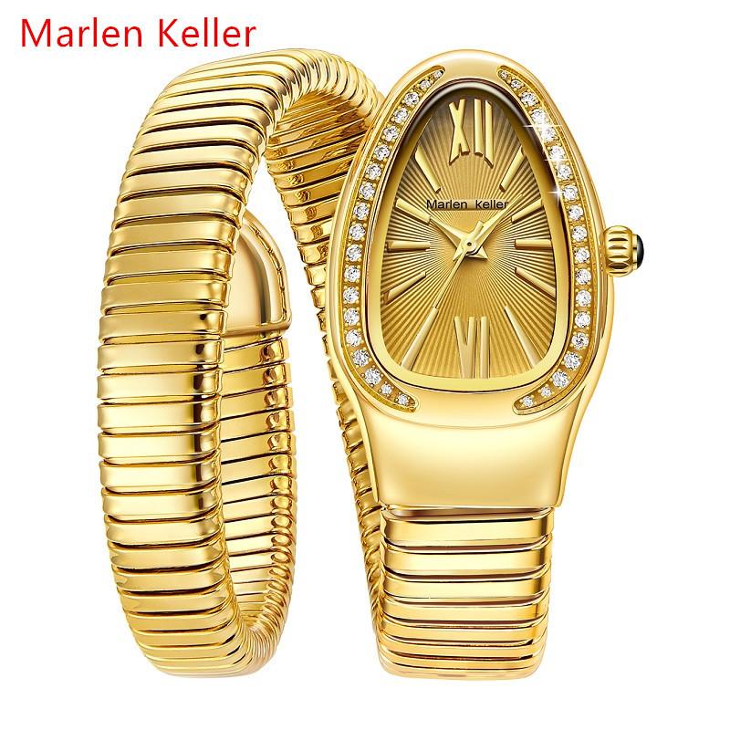 Elegant Design Ladies Watches Unique Snake Shaped Design Bracelet Women's Quartz Wristwatches Best Gift