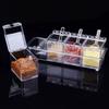 4-Grid Seasoning Jar High-Quality Condiment Storage Container Modular Spice Holder Dust-Proof Seasoning Box For Home Cooking Bbq