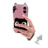 Cute Big-eyed Black Cat iPhone17Promax Mobile Phone Case Is Suitable for Apple Air Transparent 16/15 Women's 14 Anti-drop.