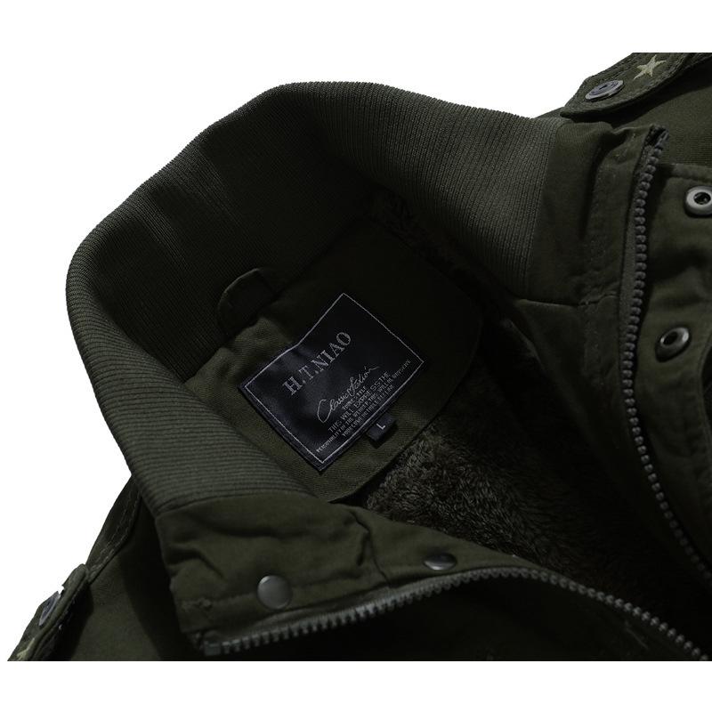 Winter New Young Men's Thin Military Jacket Military Clothing Cotton Loose Coat Men's Casual