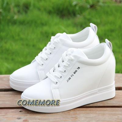 Fashion Casual Platform Tennis Female White Shoes Woman's Height Increasing Shoes Comfort Spring Autumn Wedges Breathable Women Sneakers