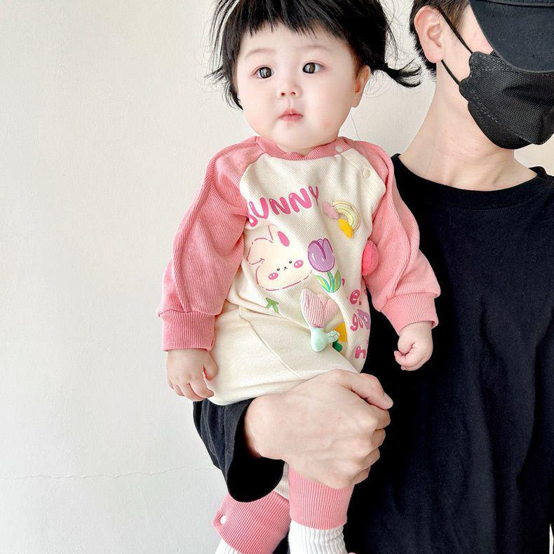 

Autumn Baby Girl Jumpsuit - Cute Rabbit Newborn Outfit 66cm