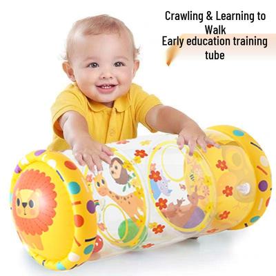 2025 Aufblasbarer Baby-Lauflernwagen: PVC Krabbelrolle für Babys mit Glocke zur Früherziehung