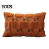 Decorative Throw Pillow Covers Thanksgiving Pumpkin Cushion Cover, Plush Embroidered Autumn Seasonal Home Decor Soft Cozy Case for Farmhouse