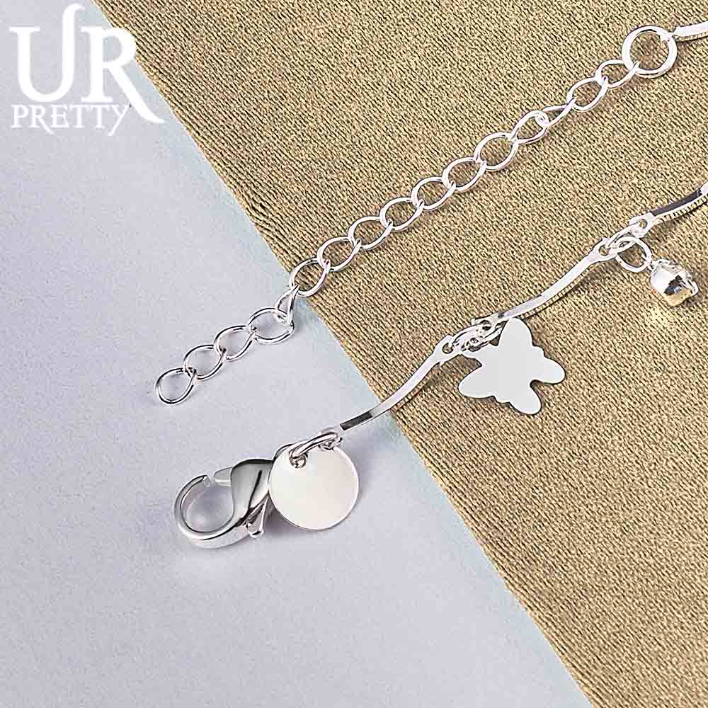 Módní šperk se zirkonovým náramkem z 925 stříbra Butterfly AAA