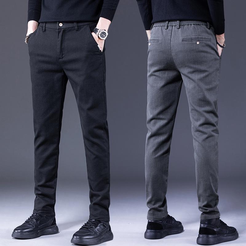

2024 Autumn/Winter Men s Slim Fit Stretch Casual Pants - Light Business Straight Leg Trousers 38 світло-сірий колір