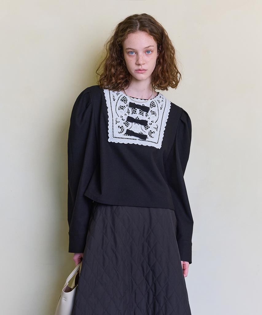 Dyuidyui Queens Wool Blouse_Black