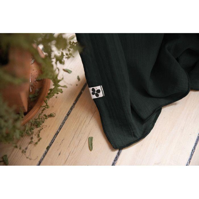 Adjustable Curtain + 8 Clip Rings "Gaia" 140 X 300 Cm "Cotton Gauze" Butterfly Effect - Gaia Fir Tree - 1 Adjustable Panel 140 X 300