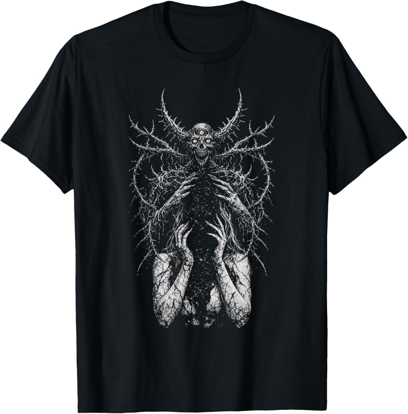 Skull Demon Cryptid Eldritch Horror Goth Occult Aesthetic T-Shirt S разноцветный