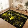 City Cyberpunk Theme Crystal Velvet Floor Rug Personalized Custom Name Text Warm Carpet Home Decoration