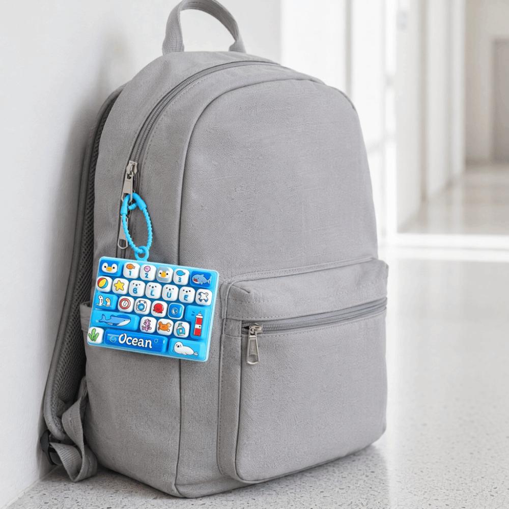 Clear Key Sounds Stress Relief Decompression Toy Keychain Keyboard Toy Press Button Toy  Bag Charm