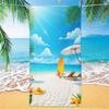 Beach Pattern Beach Towel, Digital Printing Thin Quick-Dry Anti-Sand Microfiber Lightweight for Swim, Yoga, Travel, Gym, Gift