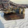 12.7 cm Brass Compass Sextant with Wooden Case Perfect Navigational Tool for Mariners Collectors J Scott London-Brass Sextant Gift