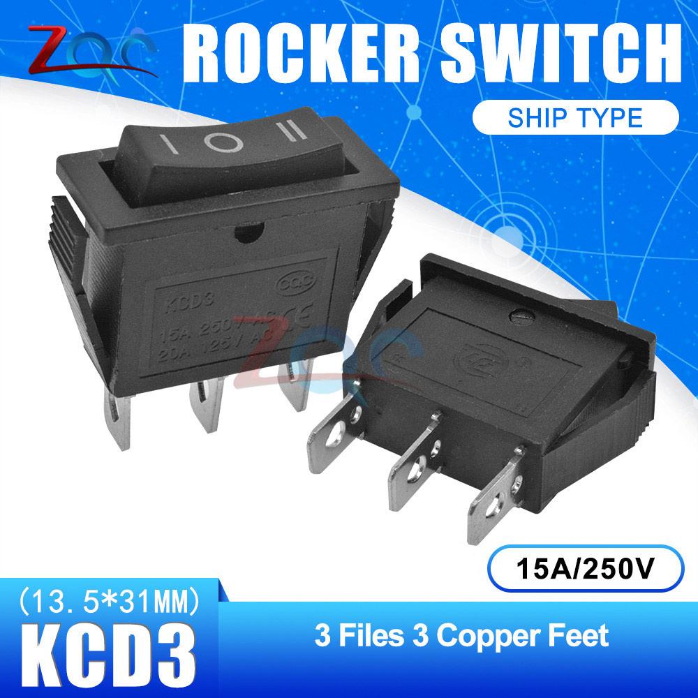 KCD3 Rocker Switch ON-OFF 2 3 Position 2 3 pin 3Pin 2Pin Electrical Equipment Light Power Switch 16A/250V 15A/250V AC Waterproof