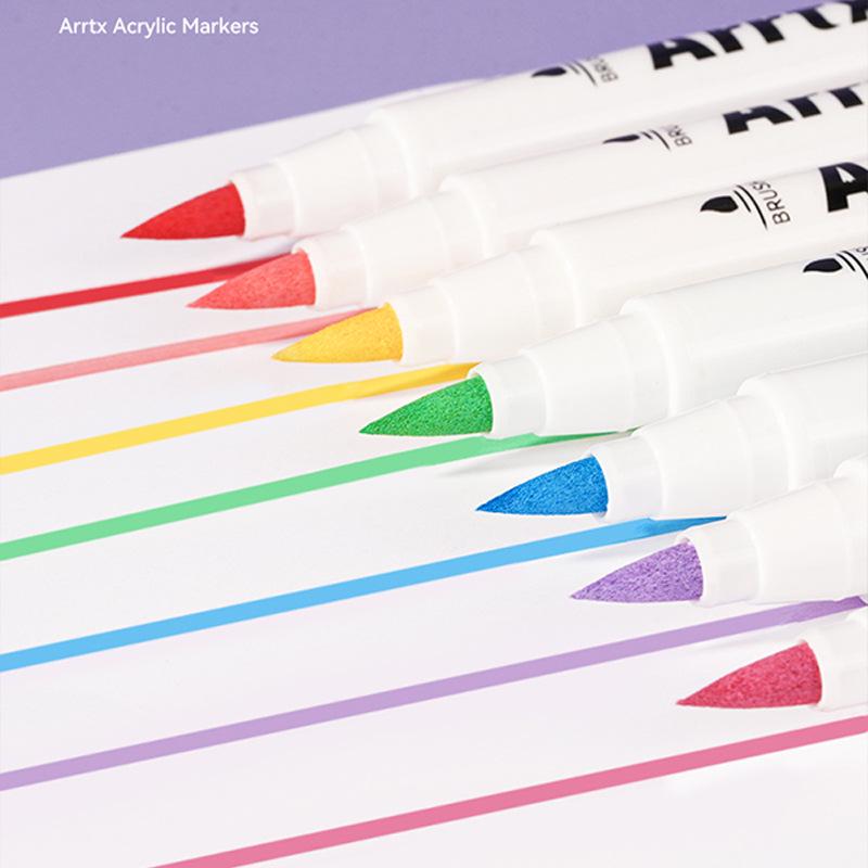 Arrtx Artesian Acrylmarker - Weiche Spitze, Wasserfest, 30 Lilatöne für DIY & Graffiti.