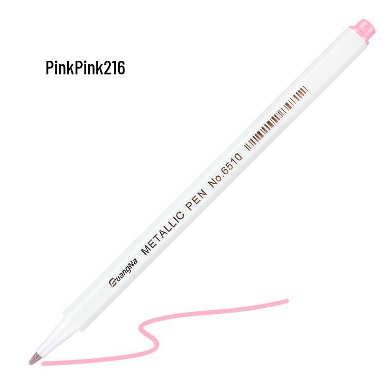 Guangna 6510 Metallic Signature Pen - Hard Tip Watercolor & Outline Pen for Drawing & Design
