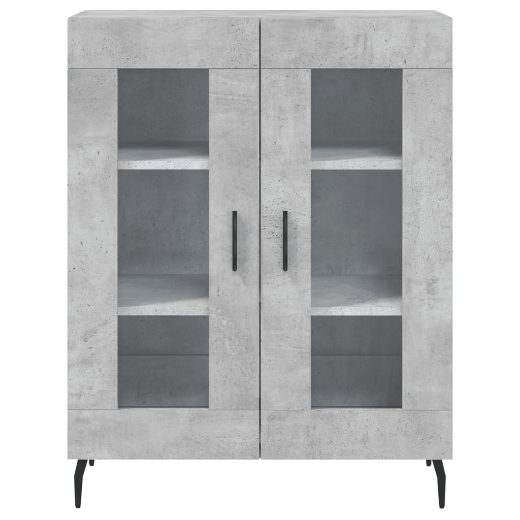 Sideboard Concrete Grey 69.5 x 34 x 90 cm Wood Based Material