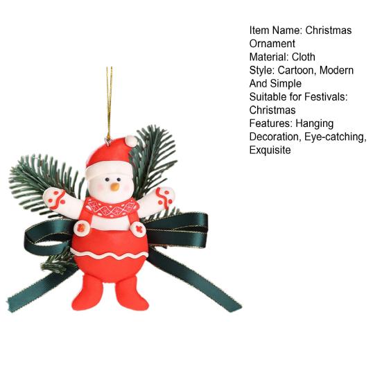 Christmas Ornament Small Boot Mitten Santa Snowman Gingerbread Man Xmas Tree Hanging Ornament Holiday Decorative Car Pendant for Wall Window Decor