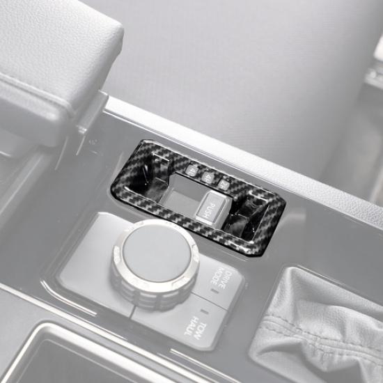 For Toyota Tundra 22-25 Carbon Fiber Four-wheel Drive 4WD Shift Panel Cover Trim