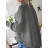 Women'S Vintage-Inspired Black Cable Sweater with High Neck, Loose Fit, Casual, Everyday Pullover, Vintage Sweater | Cable Pattern, Sweater Dress