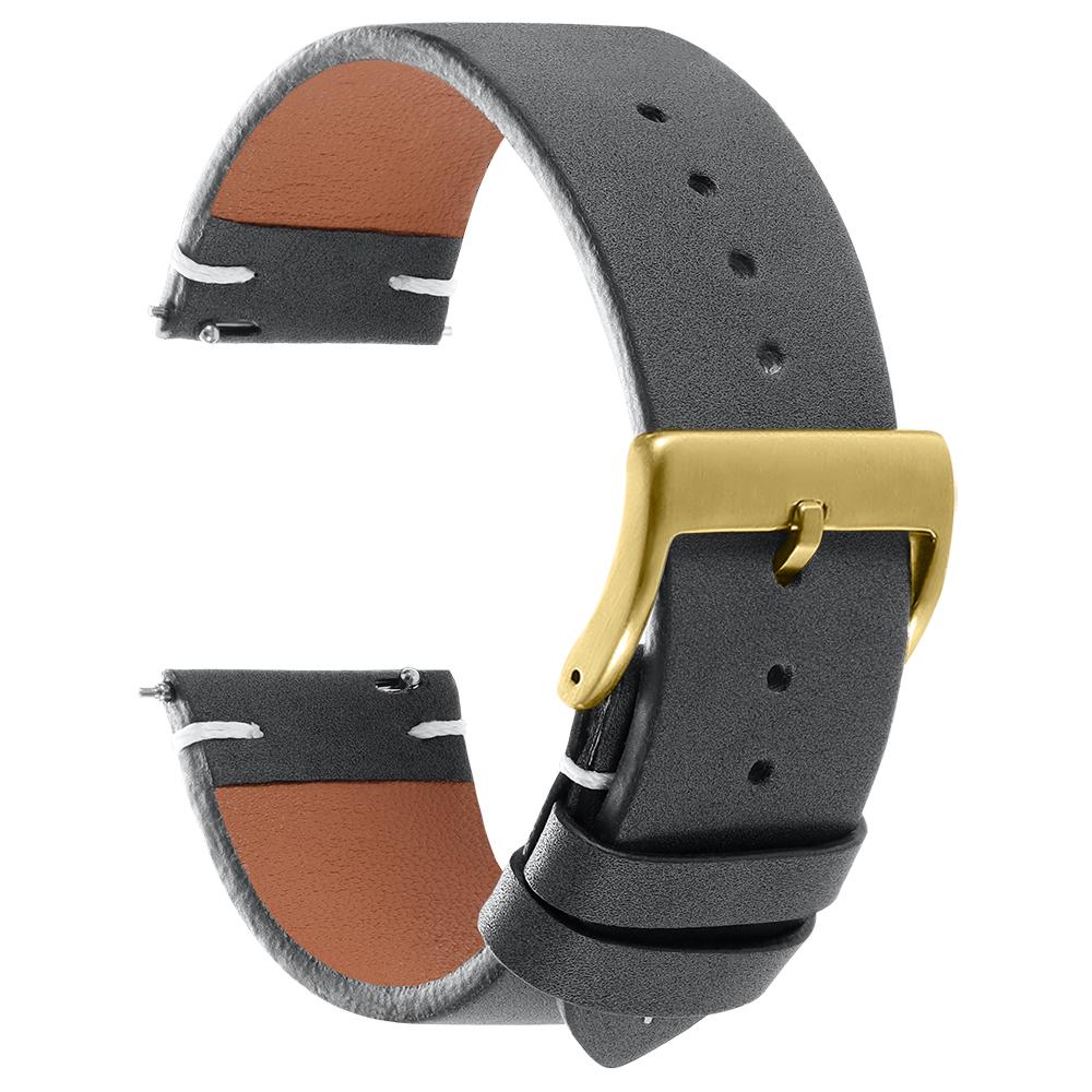 Matte Leder-Uhrenarmband Schnellwechsel-Uhrenarmband 18mm 20mm 22mm Wasserdichtes PU-Leder-Armband Herren Damen Universelle Bänder