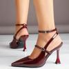Fashion 2025 Summer Buckle Strap Women's High Heels Fashion Shallow Office and Career New Plus Size Best Seller Solid Closed Toe Sandals